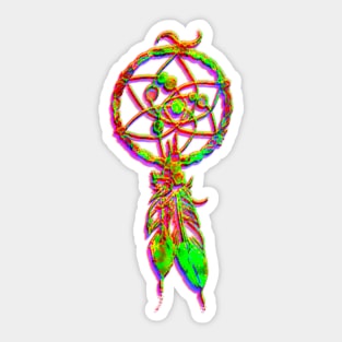 Psychedelic dream catcher Sticker